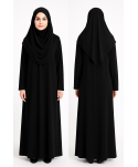 Siyah Fermuarsız Model Namaz Elbisesi