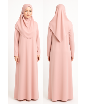 Pudra Fermuarsız Model Namaz Elbisesi